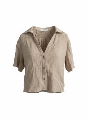 Zara Collared Button Up Short Sleeve Shirt